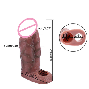 Sxxxxxy 13.3 सेमी/15.3 सेमी दो आकार की खुली डिजाइन यथार्थवादी लिंग पुरुषों के लिए - Product Image 2