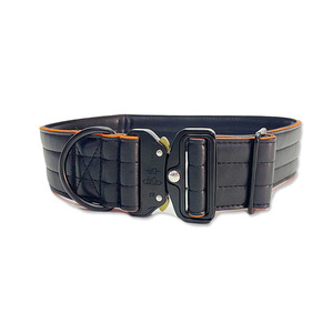 Collare per cani tattico in pelle da <span class=keywords><strong>2</strong></span> pollici con fibbia in metallo per cani di taglia grande - Product Image 1