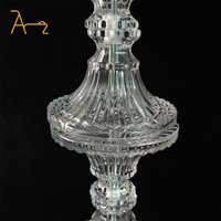 Support à fleurs en cristal européen transparent, accessoires romantiques pour mariage, décoration de table, support à fleurs pour décoration de mariage