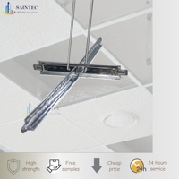 Grille de plafond en acier galvanisé moderne, barre en T |   Résistant au feu, antirouille, haute résistance |   Système de plafond suspendu