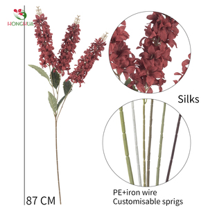 Nhà máy hoa honghua tiên phong cắm hoa tùy chỉnh trong mô phỏng hoa Delphinium Chất lượng cao giả - Product Image 4