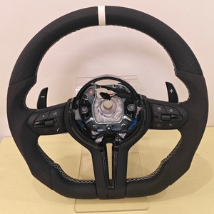Volante de Coche de Microfibra Perforada Blanca para <span class=keywords><strong>BMW</strong></span> X1 <span class=keywords><strong>X2</strong></span> X3 X4 X5 X6 F15 F20 F30 F31 F40 E83 E70 E90 - Product Image 3