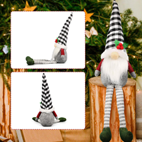 Lot de 3 décorations de Noël de qualité : Père Noël, Bonhomme de neige et Renne en peluche à suspendre pour sapin de Noël, décoration de maison et de fêtes, vente en gros