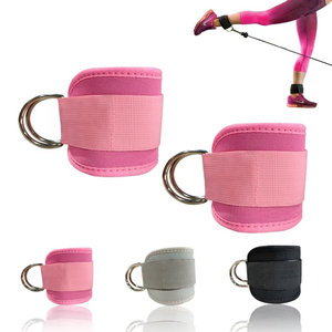 Cinturino <span class=keywords><strong>per</strong></span> Caviglia Regolabile e Resistente con Logo Personalizzato, Anello a D, Polsiera <span class=keywords><strong>per</strong></span> Caviglia <span class=keywords><strong>per</strong></span> Palestra, Macchine a Cavo, Allenamento - Product Image 1