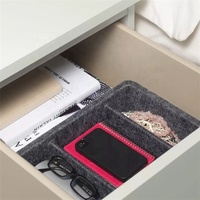 Boîtes de maquillage de papeterie bacs de rangement utilitaires porte-plateaux trieur organisateur de tiroir en feutre pour la maison