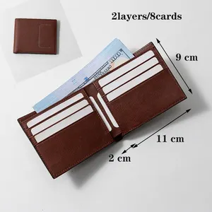 Hot Selling Professional design Low Price leather Men wallet Short Bifold men purse Cardholder lowers for men