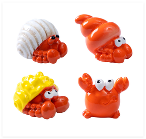 2026 Trend ing Kids Miniatur Cartoon Harz Krabben Figuren Meer Sand Ozean Tier Strand Landschaft See stück Ornamente Diy Terrarium - Product Image 5