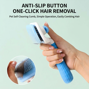 Peine Portátil para Mascotas con un Solo Clic, para Perros y Gatos, con Material ABS y Cerdas Suaves para una Fácil Eliminación del Pelo - Product Image 5