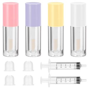 Envase Personalizado de 6ml 5.4ml para Brillo Labial, Botella Redonda Rosa, Blanca o Negra con Pincel Grande - Product Image 6