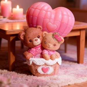 Valentine Teddy Bear Silicone Mold For Candle Cake Decoration Craft DIY Molding Tool Transparent White - Product Image 3
