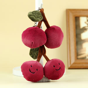 Nuevo Llavero de Peluche con Forma de Cereza Simulada, Suave y Moderno, Adorno Colgante - Product Image 5