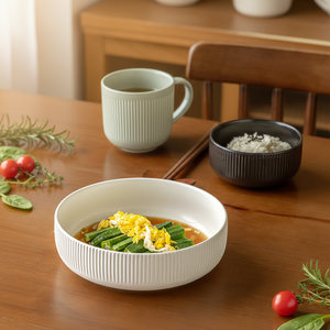 Juego <span class=keywords><strong>de</strong></span> Tazones <span class=keywords><strong>de</strong></span> Cerámica <span class=keywords><strong>Japonesa</strong></span> Minimalista <span class=keywords><strong>de</strong></span> Alta Gama, Tazones para <span class=keywords><strong>Sopa</strong></span> <span class=keywords><strong>de</strong></span> Fideos <span class=keywords><strong>de</strong></span> Arroz, Hechos a Mano, Ecológicos, Redondos, Aptos para Microondas - Product Image 3