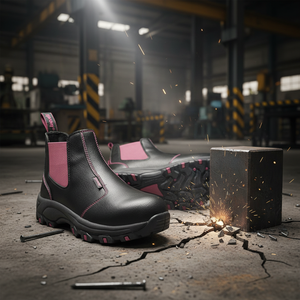 <span class=keywords><strong>Scarpe</strong></span> <span class=keywords><strong>Antinfortunistiche</strong></span> <span class=keywords><strong>Leggere</strong></span> con Punta in Acciaio per Donne, Stivali da Lavoro in Vera Pelle, Sneakers Traspiranti Anti-Impatto per Edilizia e Industria - Product Image 3