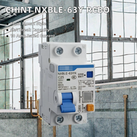 Disjoncteur différentiel RCBO Chint NXBLE-63Y 10A 6A-63A 10mA-300mA 6kA 50/60Hz Courbe BCD C Industriel et Domestique 2P