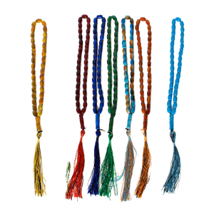 Perles en cristal de verre à <span class=keywords><strong>prix</strong></span> avantageux pour la fabrication de bijoux avec des glands, tasbih numérique, prière, couleur, perles ovales en acrylique musulmanes - Product Image 1