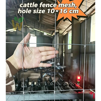 Clôture pour cerfs en grillage carré ondulé galvanisé de 4 pouces, à nœuds fixes, haute résistance, pour fermes et élevages, vente en gros