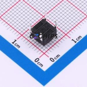 TSW06111-055B331BA Tactile <b>Switch</b> Through hole-4P,6.1x6.1mm <b>Switch</b> Single Pole Single Throw Round Button 1.8N 6.1mm - Product Image 2