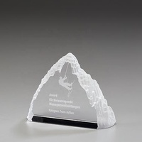 Nouveaux trophées en acrylique transparent avec logo personnalisé et base épaisse pour la reconnaissance des employés d'entreprise, cadeaux pour les réalisations