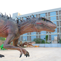 Çin tedarik robotik Dino simülasyon yapay dinozorlar Animatronics tema parkı kral dinozor modeli için gerçek boyut dinozor