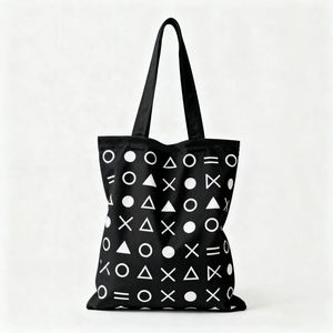 Sac de shopping personnalisé avec motif sur mesure, fermeture éclair, sac fourre-tout en toile de coton écologique pour femme - Product Image 2
