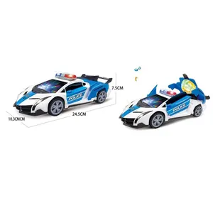2023 yeni sıcak satış çocuk hediyeleri oyuncaklara dönüştü, polis arabaları ışıkları ile polis oyuncak arabalarına dönüştü
