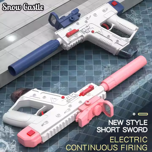 <span class=keywords><strong>Juego</strong></span> de verano al aire libre, pistola de agua de ráfaga eléctrica completamente automática de 42CM, espada corta vectorial para niños, juguete simulado, estilo electrónico - Product Image 4