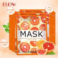 Masque facial en feuille aux fruits (concombre, myrtille, grenade, pamplemousse) pour le soin de la peau