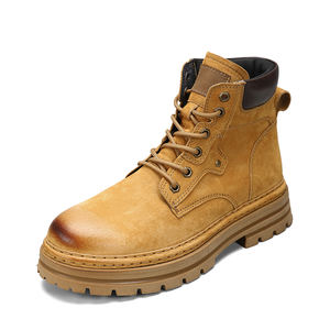 Botas de Trabajo para Hombre, Botas Martin, Botas de Seguridad, Botas Chukka de <span class=keywords><strong>Ante</strong></span> Sintético, Nubuck, con Cordones, Altura Media, Forro Polar Grueso de Algodón - Product Image 2