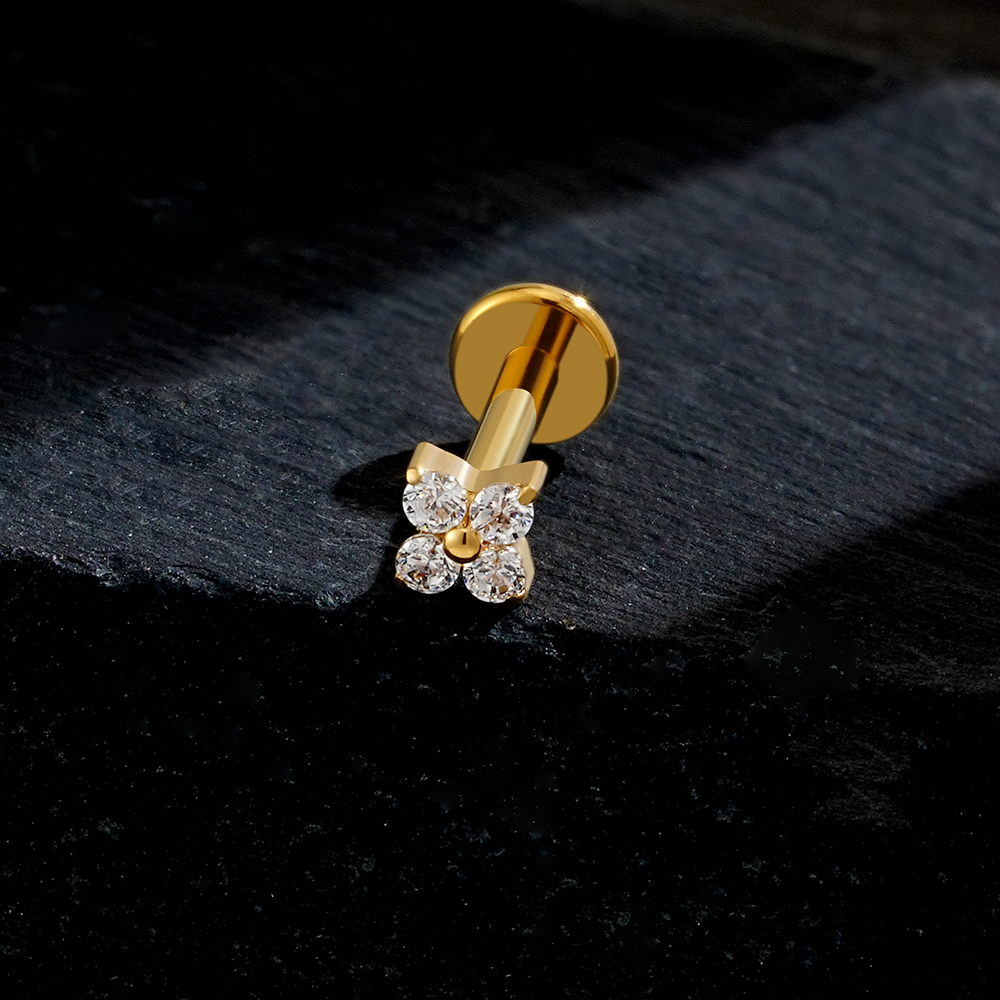 Titanium PVD Gold/ CZ