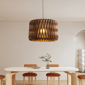 Luminaire suspendu en <span class=keywords><strong>bois</strong></span> naturel 45 Lampes en <span class=keywords><strong>bois</strong></span> de <span class=keywords><strong>noyer</strong></span> faites à la main Salon Plafonnier - Product Image 2