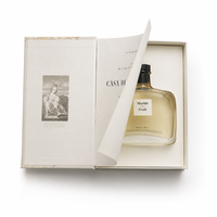 Boîte personnalisée en forme de livre magnétique, emballage de parfum avec couvercle rabattable, papier texturé blanc, OEM
