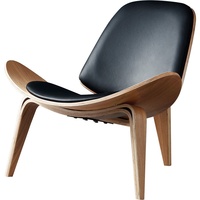 Fauteuil individuel en bois massif de style nordique, design artistique, chaise créative en forme de coquille d'avion, modèle Smile, très populaire sur internet
