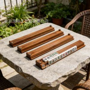 Wooden Mahjong Racks with Magnetic Pushers, Creative <b>Game</b> Tile Base, Mahjong Stands Push Rod Wood Trays - Product Image 5