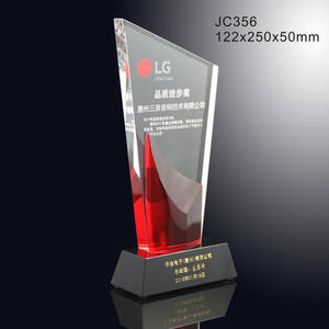 รางวัลคริสตัล K9 สลักข้อความตามสั่ง พร้อมแผ่นโลหะสำหรับของที่ระลึก ขายส่ง - Product Image 1