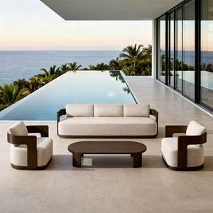 Villa muebles de exterior sofá Patio muebles de exterior sofá de jardín conjunto de lujo Resort muebles de exterior Hotel sofá de aluminio al aire libre - Product Image 1