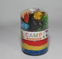 Boîte en PET transparente à double compartiment, hermétique et anti-odeur, pour aliments, bonbons, slime, jouets d'Halloween, artisanat, emballage en résine, plastique