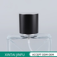 Botellas de perfume al por mayor de 15 mm, de ABS resistente, con tapa de rosca superior, forma cilíndrica, con textura de cuero y tapa crimpada.