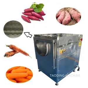 high-speed tapioca peeling machine radish cleaning andremoving machine fruit vegetable peeler carrot slice cutting machine