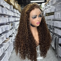 Peluca de Cabello Humano Virgen con Rizo Pixie 15A SDD sin Pegamento, 30 Pulgadas, 13x4, Peluca Frontal de Encaje Completo HD, Proveedor Mayorista, Cabello Humano Indio Virgen