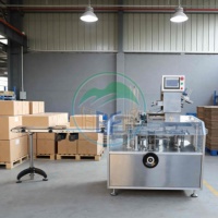 Machine d'emballage automatique pour 1 ampoule et 1 flacon avec plateau pré-chargeé, machine de production de boîtes en carton