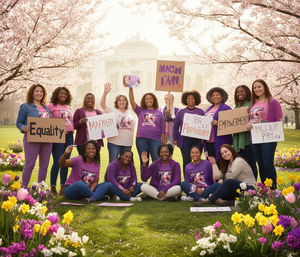 T-shirt da donna Comfort Colors girocollo 100% cotone stampata con tema femminismo, per la festa della donna, primavera estate, casual - Product Image 2