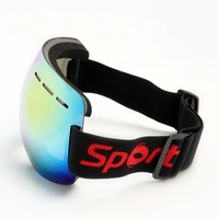 Nouvelle sortie, lunettes de ski vintage anti-buée, lentilles sphériques anti-UV avec revêtement miroir, lunettes de sport pour le ski