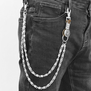 Nouvelle chaîne de taille en métal multicouche à la mode pour hommes avec décoration de toile d'araignée pour <span class=keywords><strong>jupe</strong></span> en jean - Product Image 1