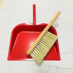 Broom And Dustpan New Style Household Professional Short Handle Beech Wood Cleaning Broom Dustpan Set Table Brush