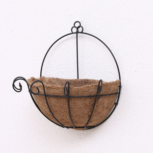 Cesto Appeso Stile Europeo, Cesto per Fiori da Parete <span class=keywords><strong>in</strong></span> <span class=keywords><strong>Ferro</strong></span> <span class=keywords><strong>Battuto</strong></span>, Cesto Appeso a Forma di Palma di Cocco, Vaso per Fiori <span class=keywords><strong>in</strong></span> Stile Cocco - Product Image 6