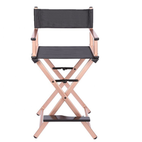 Chaise de Maquillage Pliante Professionnelle en Alliage d'Aluminium pour Salon de Beauté et Artistes, avec Logo Personnalisé