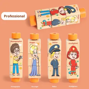 Puzzle rotanti in legno per bambini da 5 a 7 anni giocattoli per il trasporto di animali - Product Image 6