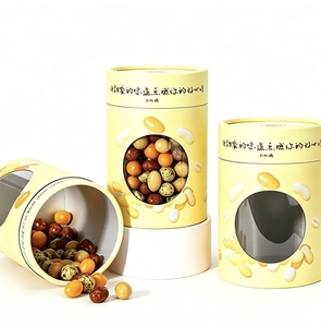 Tubo de Papel Cilíndrico Redondo Biodegradable de Grado Alimenticio con Ventana y Logotipo Personalizado para Envasado de Té, Café, Dulces, Galletas y Regalos - Product Image 2