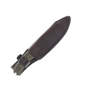Coltello a Lama Fissa in Acciaio Inossidabile per Caccia e Campeggio con Manico in Micarta, Lama D2, Fodero in Pelle - Disponibile per OEM e Fai-da-te - Product Image 4