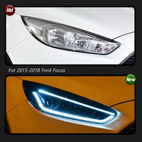 Nuevo Faro Delantero LED DRL para Ford Focus 2015-2018, Accesorios para Automóviles, 36 W, 6000 K, Ajuste Universal, Lámpara de Faro Delantero con Certificación DOT, OE